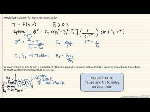 Analytical Solution to a Transient Conduction Problem