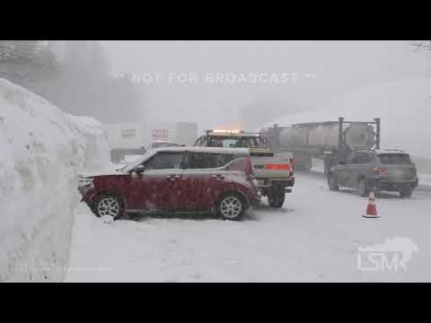 03-04-2023 Soda Springs, CA - Incredible Blizzard Conditions Hit Sierra Again, Crash on I/80
