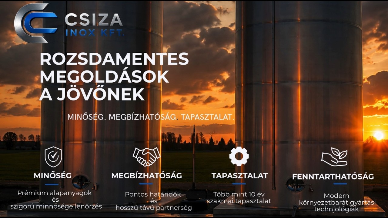 Rozsdamentes tartály (50 hl, 100 hl)