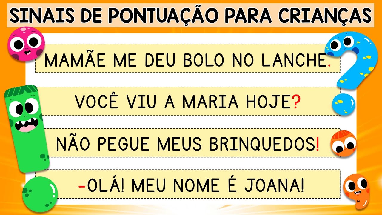 Aprendendo a ler e escrever | Sinais de Pontuação | Ensinando meu filho | Ponto Final, Vírgula...