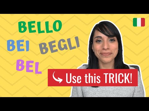 MY TRICK on how to use BELLO | IRREGULAR Italian Adjective “Bello”