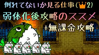 倒れてないか見る仕事星2(冠2)無課金攻略＆弱体化後のポイントについて
