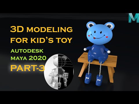3D Cartoon Toy Modeling Tutorial Part 03 | Maya 3D Cartoon Modeling | Tutorial | Making 3D Scene |