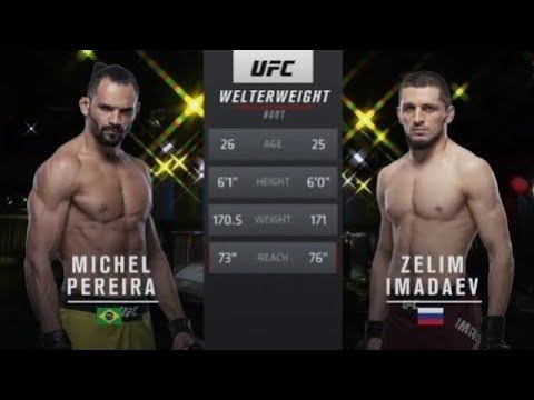 UFC Fight Night :Michel Pereira vs Zelim Imadaev Full Fight