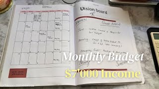 October Budget: calendar, goals and allocations for $7'000 (budget with me)