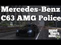 Black Mercedes-Benz C63 AMG Police для GTA 5 видео 1