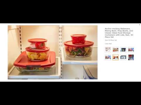 Anchor Hocking Bakeware, Mixing Bowl, Prep Bowls