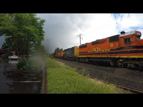 freight train, northbound, 4k