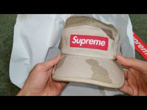 ASMR Supreme Red Box Logo Wool Camp Cap Desert Camo Color!