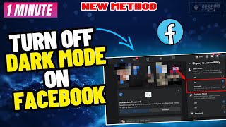 How to Turn off Dark Mode on Facebook laptop/pc 2024