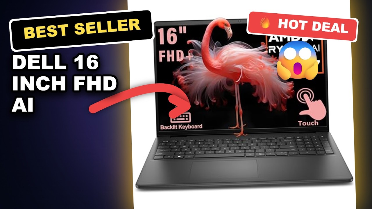 Dell 16 Inch FHD AI Powered Laptop Review: Pros & Cons for Pros & Students review video