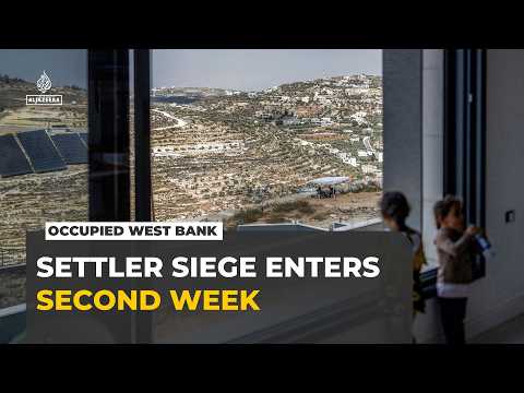 Israeli settlers besiege Palestinian homes near Qusra and Burin