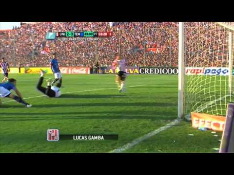 Gol de Gamba. Unión 2 - Temperley 0. Fecha 19. Torneo Primera B Nacional. FPT.