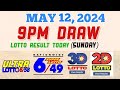Lotto Result Today 9pm draw May 12, 2024 6/58 6/49 Swertres Ez2 PCSO#lotto