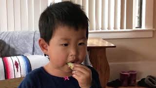 Baby eating "terrible" salad - Terrible salad baby's like to eat