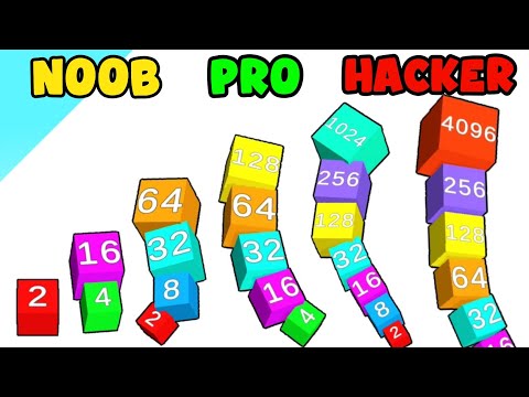 NOOB vs PRO vs HACKER | In Cube Arena 2048 (Merge Numbers) | B8 Gamer