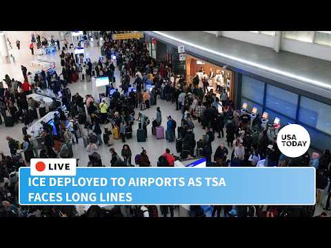 Live: ICE begins to deploy to airports as TSA faces long wait times