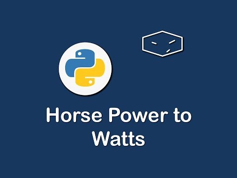 horsepower to watts in python 