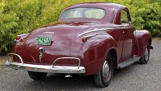 1941 Dodge D19 Luxury Liner Business Coupe Cold Start and Ride Along