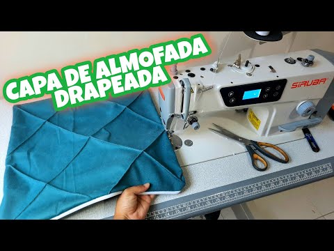 COMO FAZER CAPA DE ALMOFADA DRAPEADA COM NERVURAS