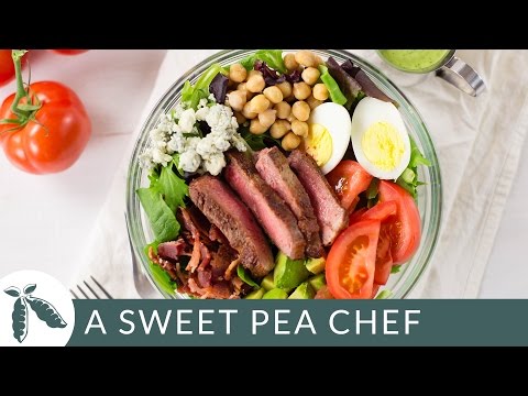 Steak Cobb Salad with Creamy Avocado Cilantro Dressing | A Sweet Pea Chef