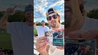 Ripping packs at the NY Atlas game! W/ @TheBobbyOrlando #lacross #pokemon #pokemontcg #prowrestling