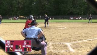 preview picture of video 'Milford Lady Hawks Softball - 2014 MIAA Tournament vs Franklin'