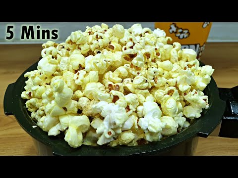 5 Mins Homemade Butter Popcorn in Cooker in Easy Steps | Lockdown Special - Kanak's Kitchen