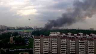 preview picture of video 'Пожар на рынке Мельница, Тёплый стан.'