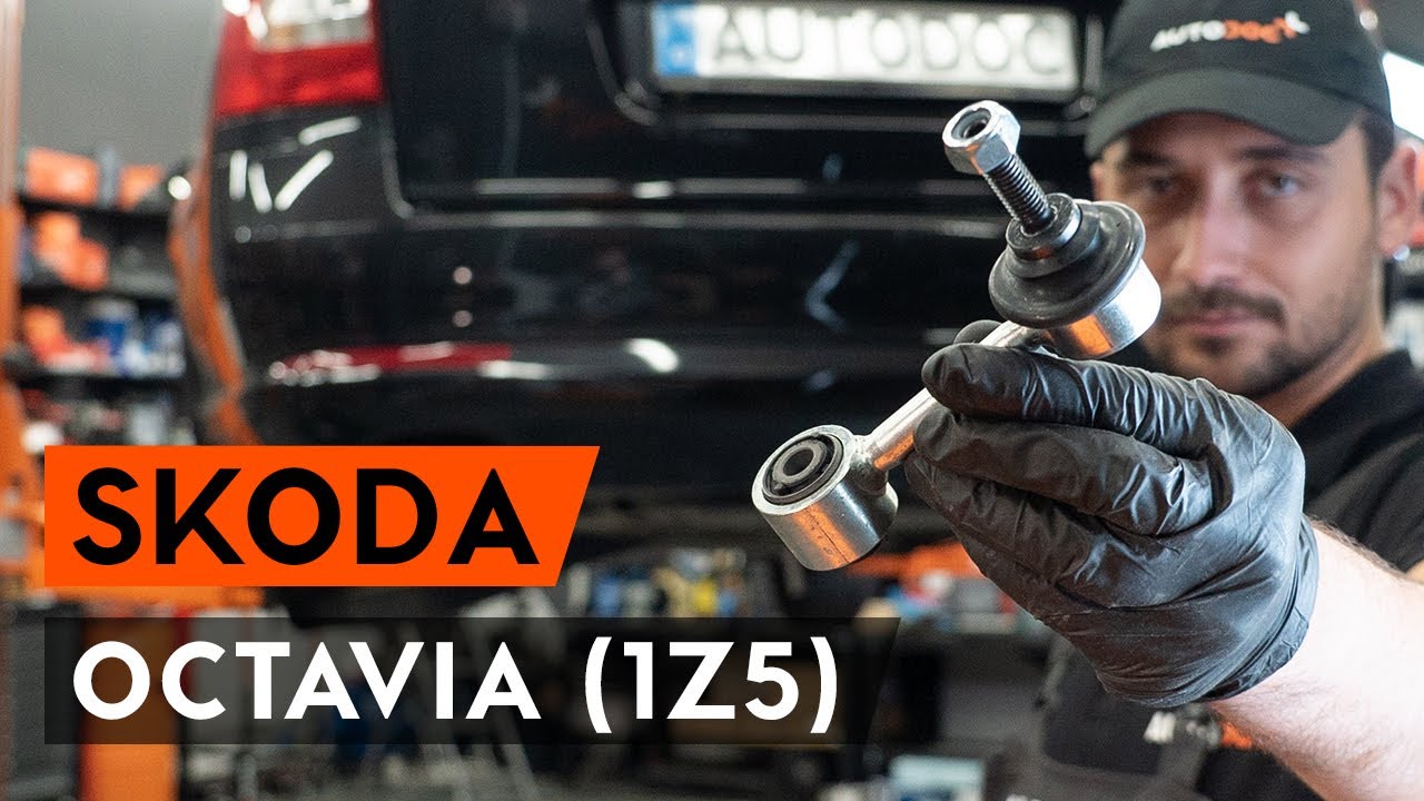 Kaip pakeisti Skoda Octavia 1Z5 stabilizatoriaus traukės: galas - keitimo instrukcija