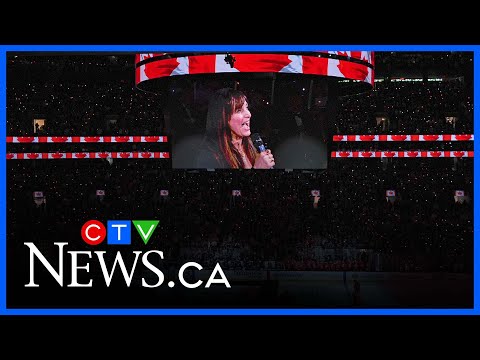 Watch the moment Chantal Kreviazuk changes 'O Canada' lyrics to protest Trump