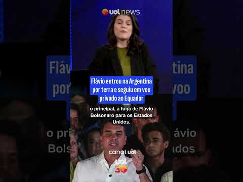 Flávio entrou na Argentina por terra e seguiu em voo privado ao Equador