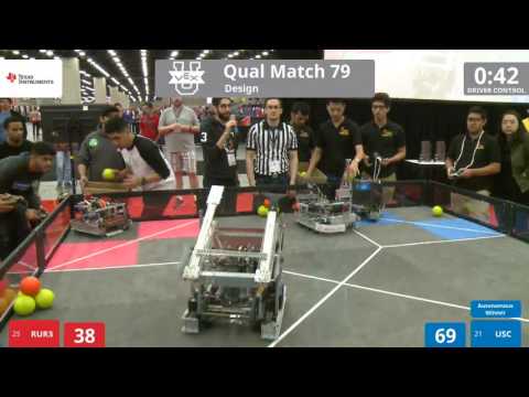 VEX Worlds 2016 - VEX U - Design - Qual 79 (RUR3) 215 vs 153 (USC)