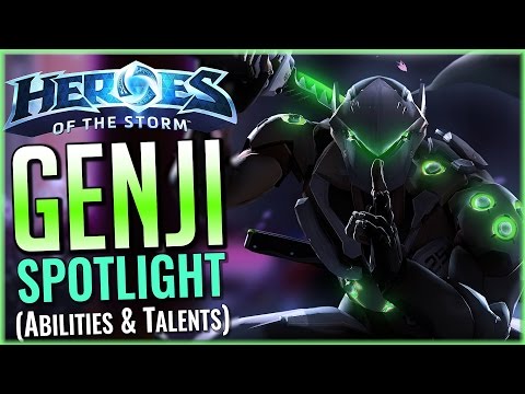 Genji Spotlight - All Abilities & Talents - Heroes of the Storm