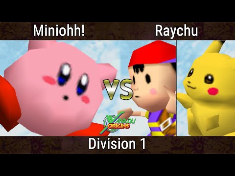 Xanadu Origins - Raychu (Ness, Pikachu) Vs. Miniohh! (Kirby) Smash Bros - SSB64