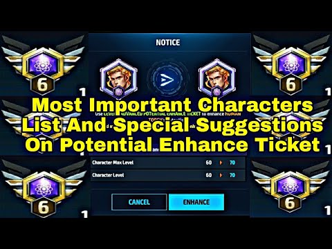 Best Characters List For Potential Enhance Ticket And Important Suggestions - Marvel Future Fight