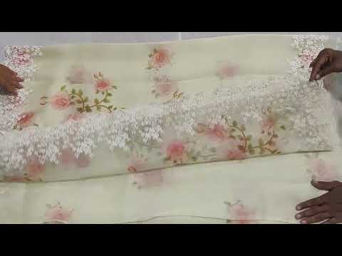 Banarasi Pure Organza Silk Heavy Chikankari Sarees