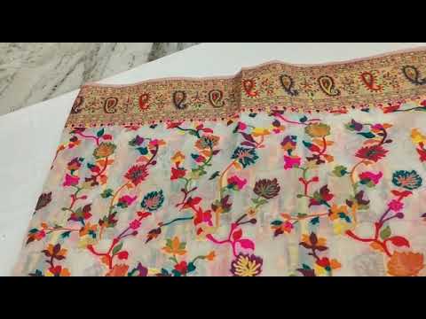 Weaving banarasi cotton silk sarees, 6.3 m