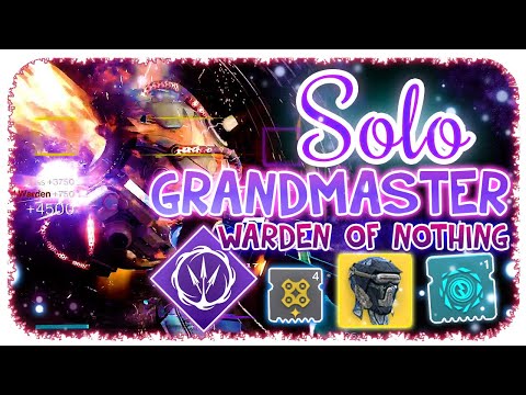 Solo 1620 Grandmaster Nightfall Hunter - Warden Of Nothing - Commentary Destiny 2