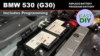 How to: BMW 530i (G30) Replace 12V Battery and Program it to the Car