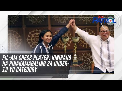 Fil-Am chess player, hinirang na pinakamagaling sa under-12 yo category TV Patrol