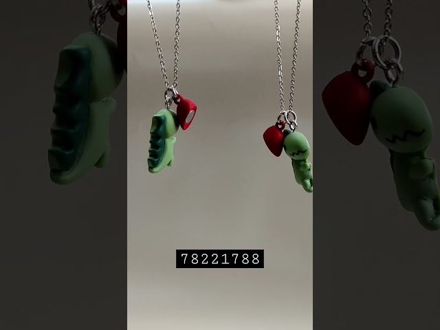 Vídeo relacionado con Yumilok Collar de mujer Collar de niña Moda acero inoxidable Pequeño collar lindo dinosaurio animal Cambia de color con la temperatura Collar para hombres y mujeres