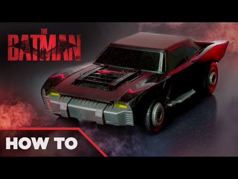Radijo bangomis valdoma mašina BATMAN 1:15, Batmobile Turbo Boost, 6061300 video