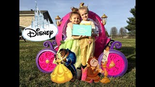 Princess Carriage Ride On Powerwheels FUN! Surprise Package from DISNEY in Mailbox.!