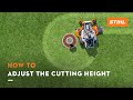 Cutting Height Adjustment: STIHL RZ 100, 200 Series | STIHL Tutorial