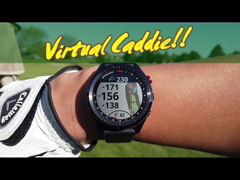 Garmin Approach S62 - on course action of watch features like Virtual Caddie!!  Best golf watch!!