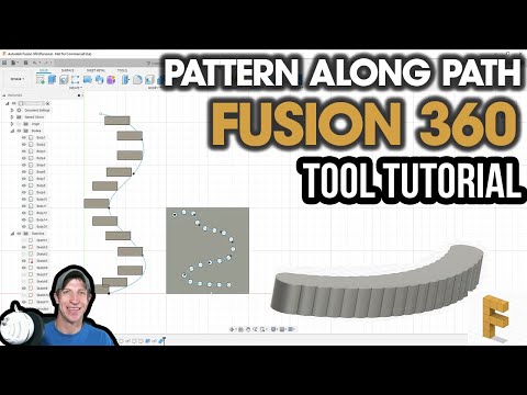Using the Fusion 360 PATTERN ALONG PATH Tool - Fusion 360 Tool Tutorial