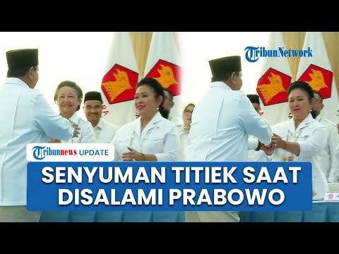 Momen Titiek Soeharto Senyum Semringah Disalami Prabowo sebelum Taklimat ke Kader Gerindra
