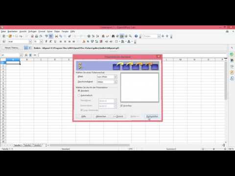 OpenOffice Calc Benutzeroberfläche  -Tabellendokument -Datei speichern  exportieren als pdf
