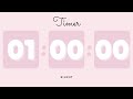 1 Hour Silent Timer With Cute Ending Alarm Pastel Pink Timer
